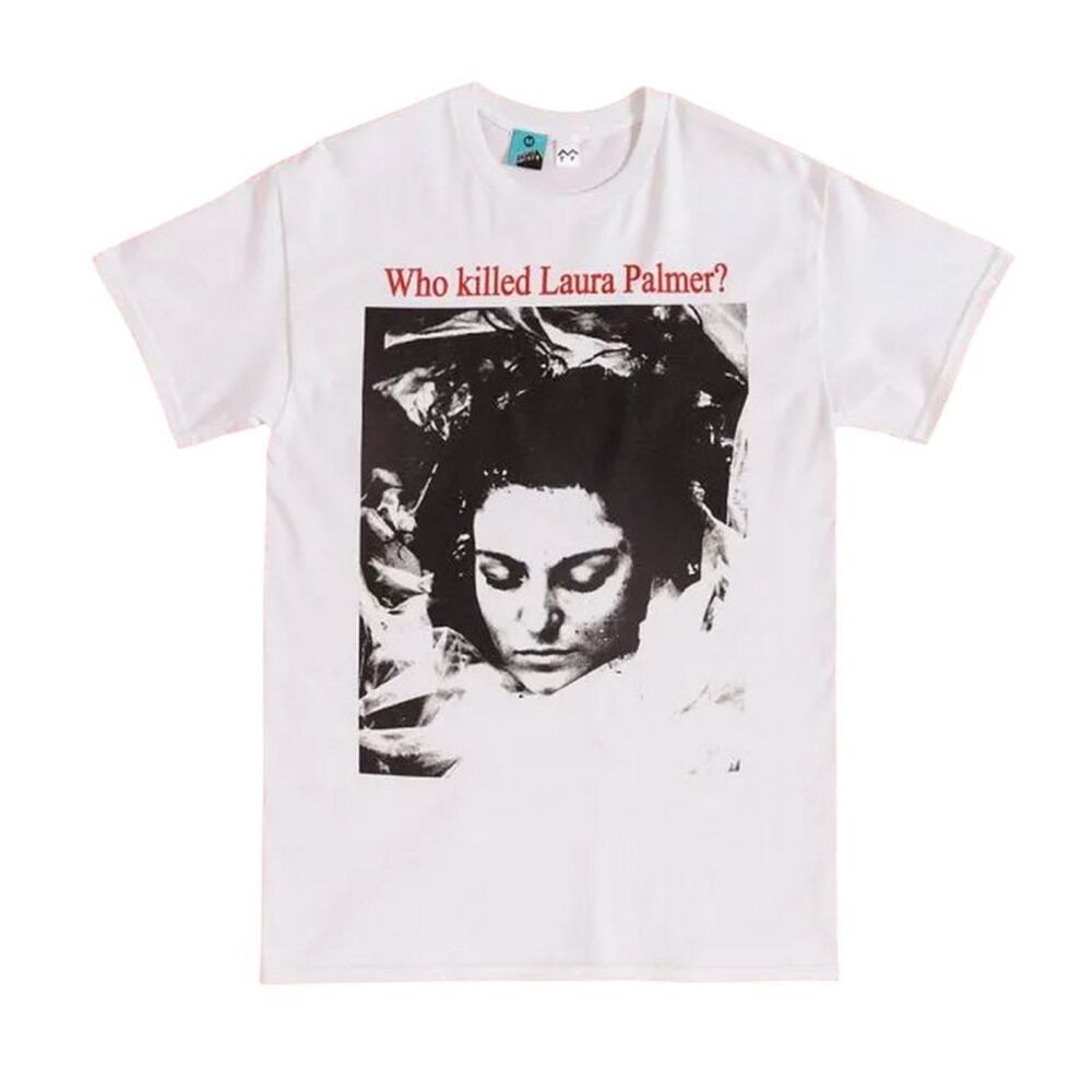 Twin Peaks Unisex Adult Who Killed Laura Palmer? Back Print T-Shirt / White